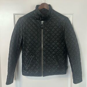 100% Genuine Lambskin Moto Leather Jacket (S) - Black